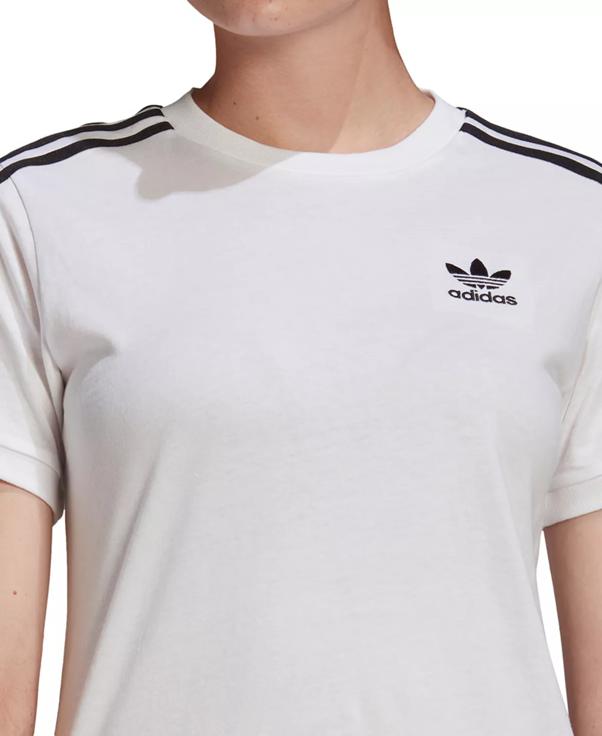 ADIDAS Women's Cotton 3 Stripes T-Shirt, XS-4X 12 ADIDAS Women's Cotton 3 Stripes T-Shirt, XS-4X - Image 10