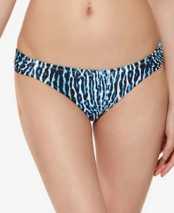 Jessica Simpson Printed Shirred Hipster Bikini Bottom