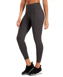 ID Ideology Petite Compression High-Waist Side-Pocket 7/8 Leggings, Created For Macy's -ADIDAS Shop 19069079 fpx 2