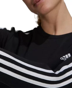 ADIDAS Women's 3-Stripe Cotton Fleece Crewneck Sweatshirt -ADIDAS Shop 19456355 fpx