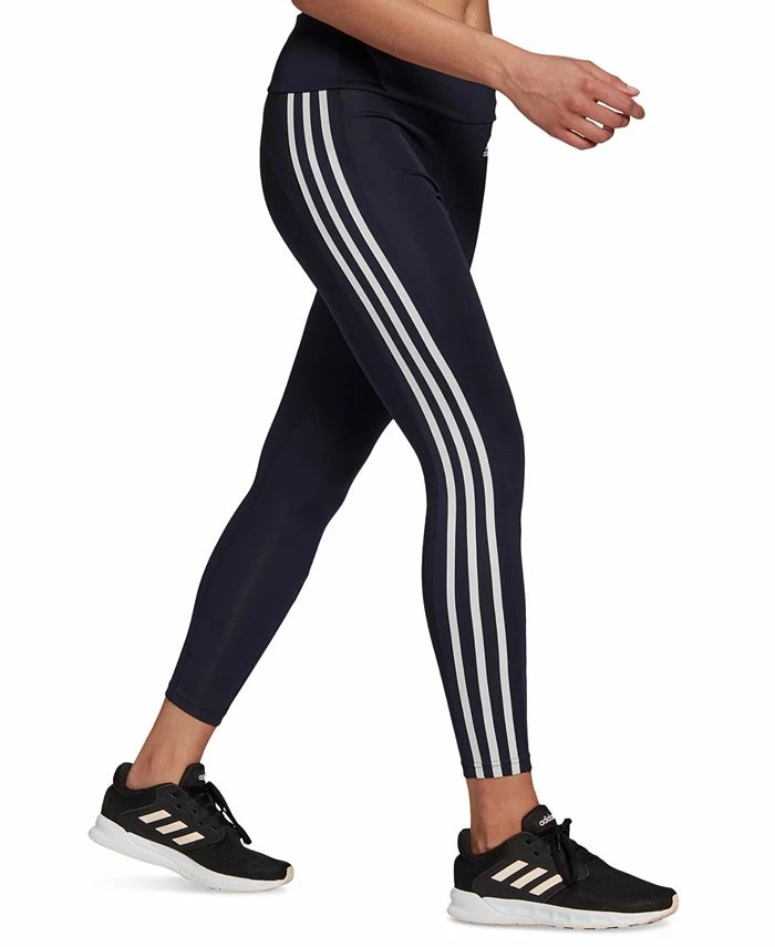 ADIDAS Women's High-Rise 3-Stripe 7/8 Performance Tights 3 ADIDAS Women's High-Rise 3-Stripe 7/8 Performance Tights