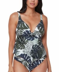 Bar III Moody Tropics Hanky Tankini Top, Created For Macy's