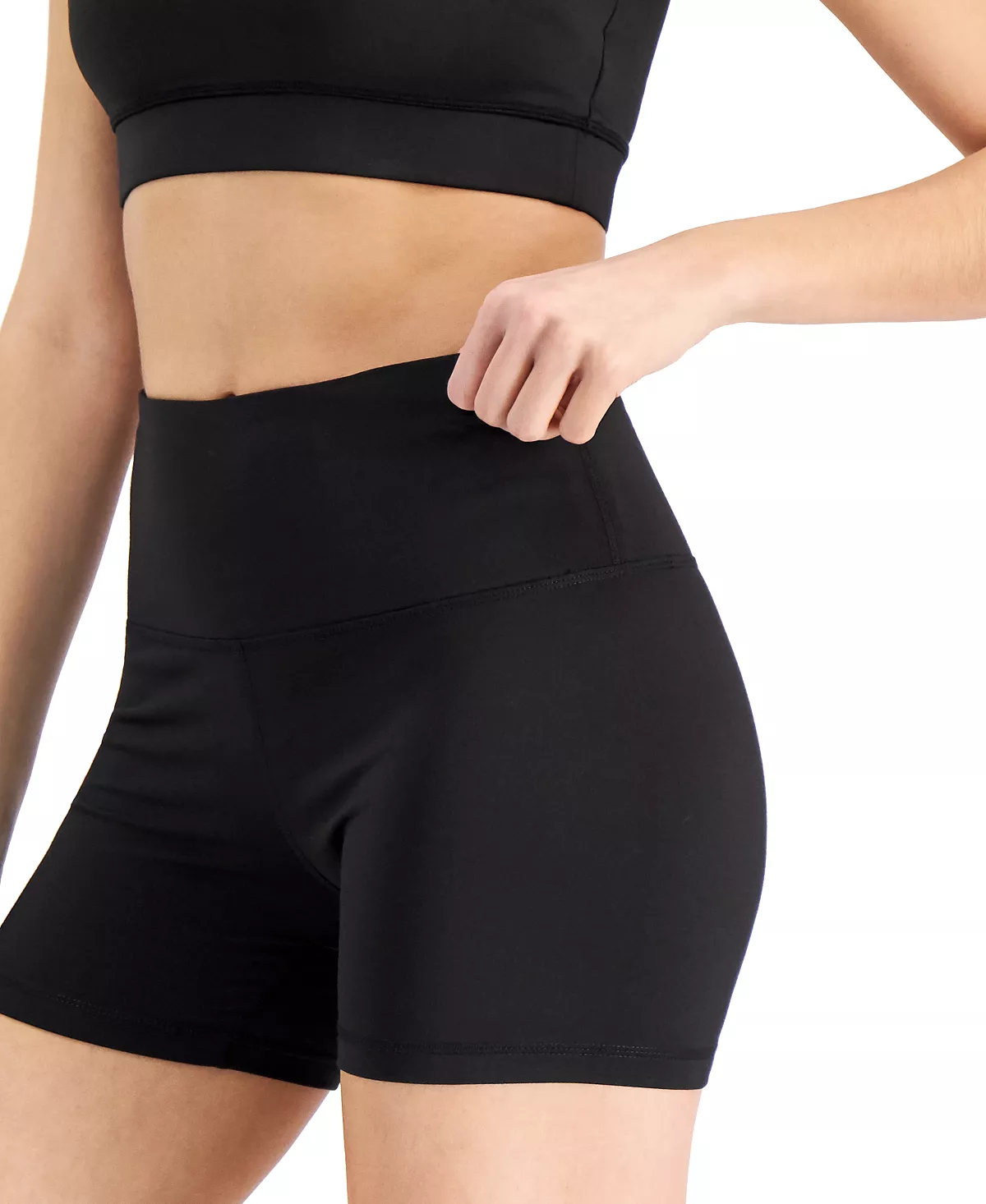 ID Ideology Women's 4 Compression Biker Shorts, Created For Macy's 7 ID Ideology Women's 4 Compression Biker Shorts, Created For Macy's - Image 5