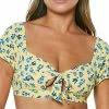 Jessica Simpson Floral Delight Puff-Sleeve Bra Bikini Top -ADIDAS Shop 20708238 fpx