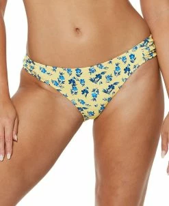 Jessica Simpson Floral Delight Side-Shirred Hipster Bikini Bottoms