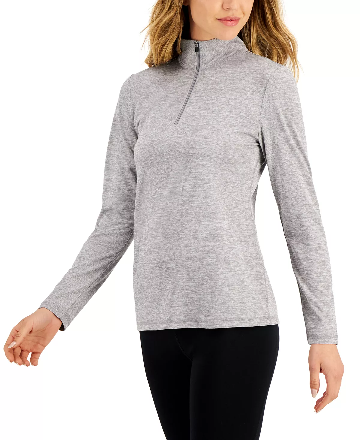 ID Ideology Women's Essentials Quarter-Zip Top, Created For Macy's 3 ID Ideology Women's Essentials Quarter-Zip Top, Created For Macy's