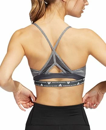 ADIDAS Women's Aeroreact 3-Stripes Low-Impact Sports Bra 4 ADIDAS Women's Aeroreact 3-Stripes Low-Impact Sports Bra - Image 2