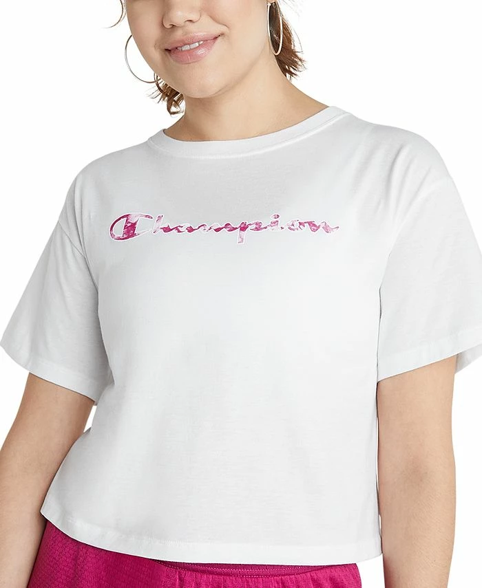 Champion Women's Cropped Logo T-Shirt 3 Champion Women's Cropped Logo T-Shirt