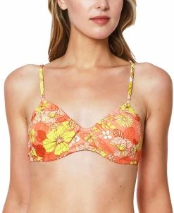 Sanctuary Printed V-Neck Bikini Top