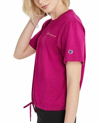 Champion Women's Campus Drawstring T-Shirt 4 Champion Women's Campus Drawstring T-Shirt - Image 2