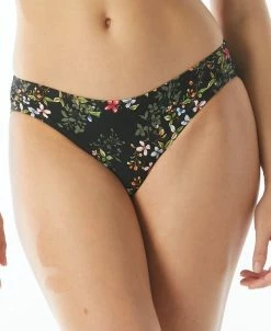 Vince Camuto Women's Printed Shirred Cheeky Bikini Bottoms