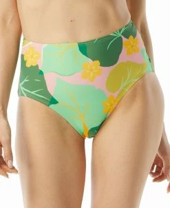 Kate Spade New York Women's Printed High-Waist Bikini Bottoms