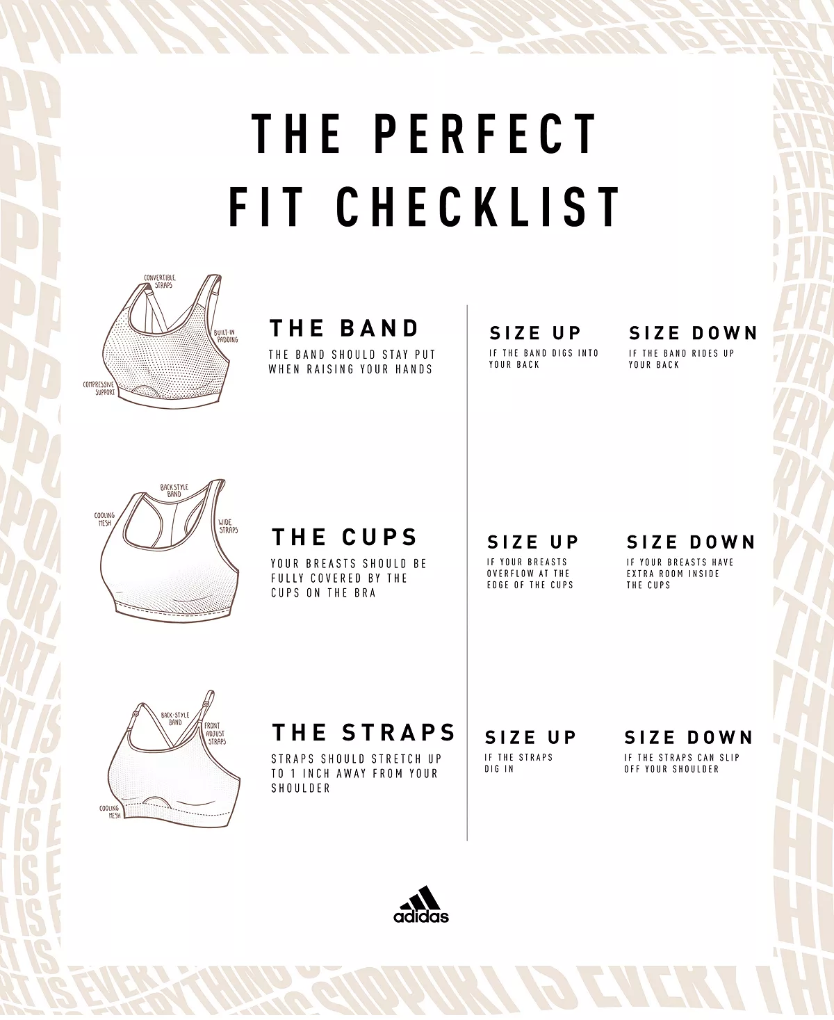 ADIDAS Women's Aeroreact 3-Stripes Low-Impact Sports Bra 8 ADIDAS Women's Aeroreact 3-Stripes Low-Impact Sports Bra - Image 6