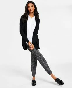 Alfani Women's Cardigan, Shirt & Jacquard Skinny Pants, Created For Macy's