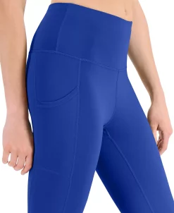 ID Ideology Women's Compression High-Rise Side-Pocket Cropped Leggings, Regular & Petite, Created For Macy's -ADIDAS Shop 22061562 fpx