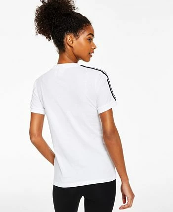 ADIDAS Women's Cotton 3 Stripes T-Shirt, XS-4X 5 ADIDAS Women's Cotton 3 Stripes T-Shirt, XS-4X - Image 3