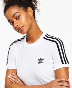 ADIDAS Women's Cotton 3 Stripes T-Shirt, XS-4X 15 ADIDAS Women's Cotton 3 Stripes T-Shirt, XS-4X -ADIDAS Shop 22176524 fpx