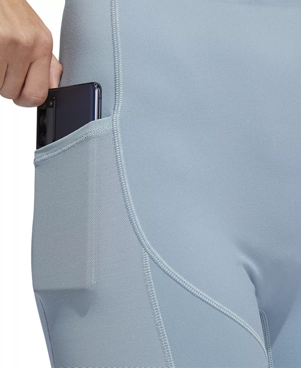 ADIDAS Women's Yoga 4 Elements Studio Pocket Short Tights 6 ADIDAS Women's Yoga 4 Elements Studio Pocket Short Tights - Image 4