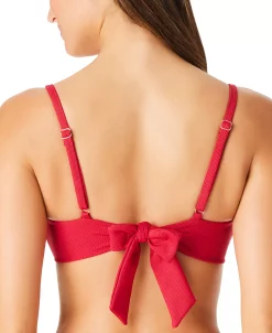 Bar III Women's Ribbed Notch-Front Bikini Top, Created For Macy's -ADIDAS Shop 22326849 fpx