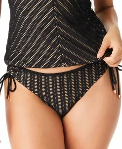 Bar III Crochet Side-Shirred Hipster Bikini Bottoms, Created For Macy's