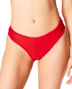 Jessica Simpson Women's Pretty In Pique High-Cut Cheeky Swim Bottoms -ADIDAS Shop 22409050 fpx