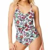 Jessica Simpson Forget Me Not Ruched Front Tankini Swim Top & Swim Bottoms -ADIDAS Shop 22409499 fpx