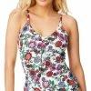 Jessica Simpson Forget Me Not Ruched Front Tankini Swim Top -ADIDAS Shop 22409506 fpx