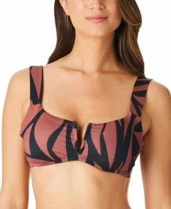 Sanctuary Abstract Animal V-Wire Swim Top