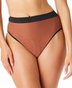 Sanctuary Women's Snake Bite Banded High-Leg Swim Bottoms