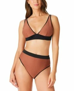 Sanctuary Women's Snake Bite Plunge Bikini Top & High-Leg Bottoms