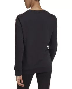 ADIDAS Women's 3-Stripe Cotton Fleece Crewneck Sweatshirt -ADIDAS Shop 22450142 fpx