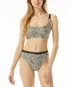 Michael Kors Women's Printed O-Ring Bikini Top & High-Leg Bikini Bottoms