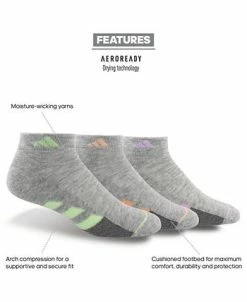 ADIDAS Women's 3-Pk. Cushioned II Low-Cut Socks 10 ADIDAS Women's 3-Pk. Cushioned II Low-Cut Socks -ADIDAS Shop 22533621 fpx