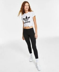 ADIDAS Women's Trefoil Logo T-Shirt & Full-Length Leggings