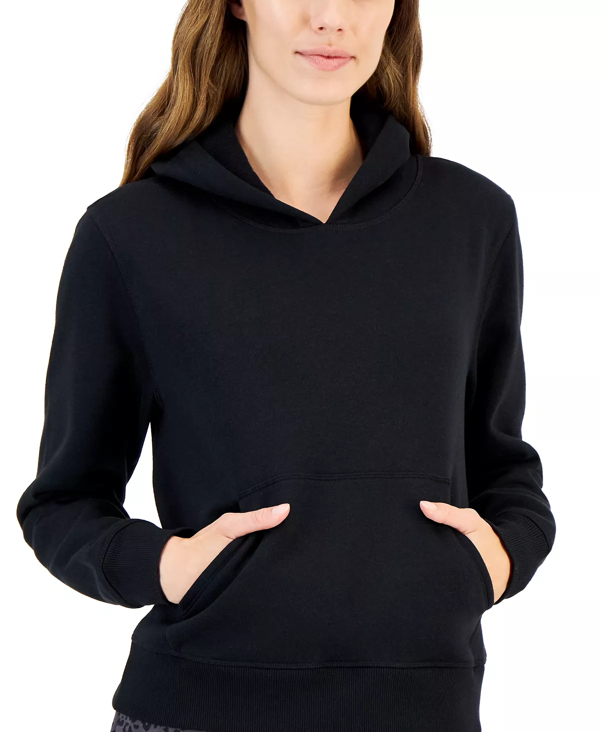 ID Ideology Women's Solid Sweatshirt Hoodie, Regular & Petites 5 ID Ideology Women's Solid Sweatshirt Hoodie, Regular & Petites - Image 3