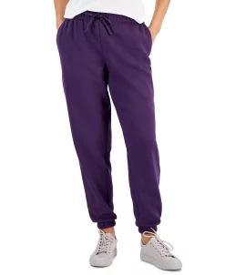 ID Ideology Petite Fleece Jogger Pants, Created For Macy's -ADIDAS Shop 22676243 fpx