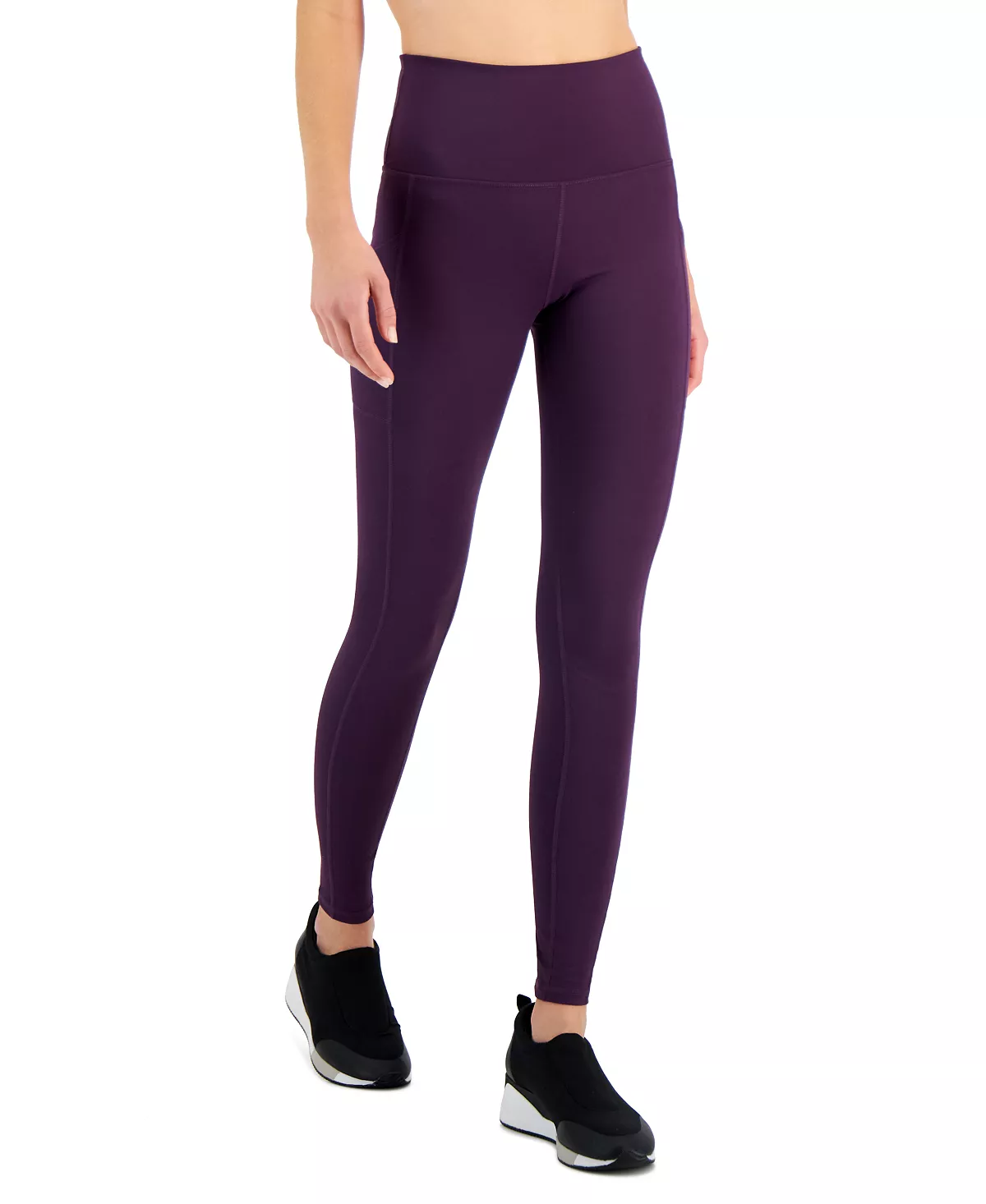 ID Ideology Petite Compression Pocket Full-Length Leggings, Created For Macy's 10 ID Ideology Petite Compression Pocket Full-Length Leggings, Created For Macy's - Image 8
