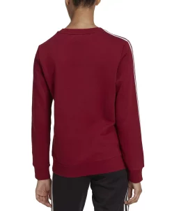 ADIDAS Women's 3-Stripe Cotton Fleece Crewneck Sweatshirt -ADIDAS Shop 22693580 fpx