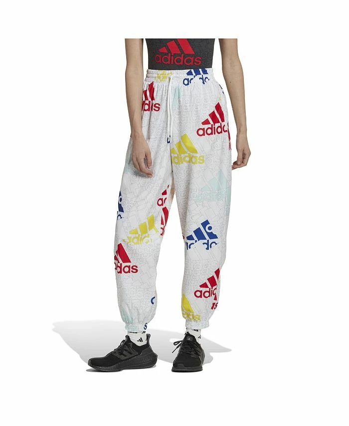 ADIDAS Women's Essentials Multi-Colored Loose Fit Woven Pants 3 ADIDAS Women's Essentials Multi-Colored Loose Fit Woven Pants