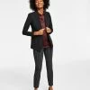 Alfani Shawl-Collar Blazer, Satin Utility Top & Plaid Tummy-Control Pull-On Pants, Created For Macy's -ADIDAS Shop 22781266 fpx