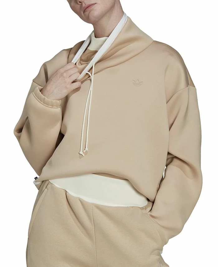 ADIDAS Women's Funnel-Neck Spacer Sweater 3 ADIDAS Women's Funnel-Neck Spacer Sweater