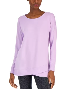 ID Ideology Women's French Terry Tulip-Hem Sweatshirt, Created For Macy's