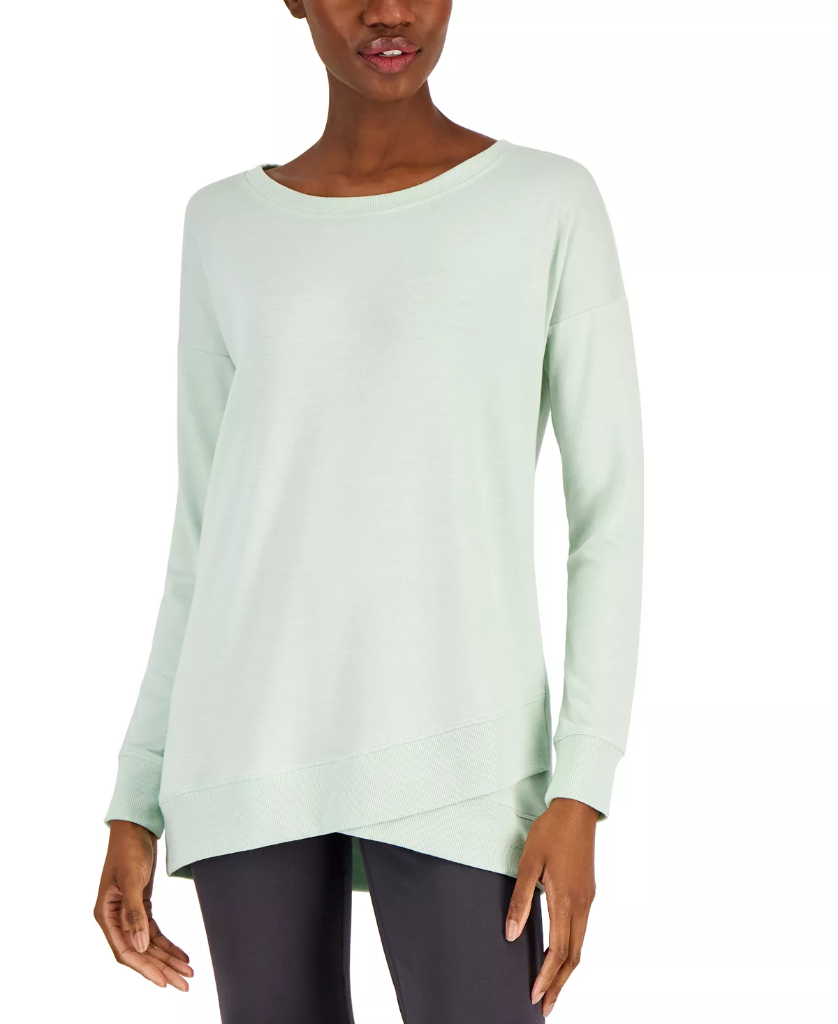 ID Ideology Women's French Terry Tulip-Hem Sweatshirt, Created For Macy's 5 ID Ideology Women's French Terry Tulip-Hem Sweatshirt, Created For Macy's - Image 3