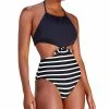 Kate Spade New York Women's High-Neck Mixed-Print One-Piece Swimsuit -ADIDAS Shop 22999016 fpx