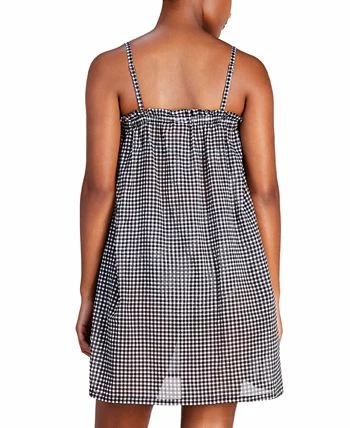 Kate Spade New York Women's Cotton Check-Print Cover-Up Mini Dress 4 Kate Spade New York Women's Cotton Check-Print Cover-Up Mini Dress - Image 2