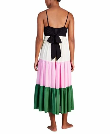 Kate Spade New York Women's Colorblocked Tiered Midi Dress Cover-Up 4 Kate Spade New York Women's Colorblocked Tiered Midi Dress Cover-Up - Image 2