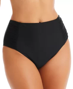 Bar III Shirred High-Rise Bikini Bottoms, Created For Macy's -ADIDAS Shop 23024584 fpx
