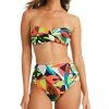 Bar III Tropical Dreams Twist-Front Bandeau Bikini Top & High Waist Bottoms, Created For Macy's -ADIDAS Shop 23033412 fpx
