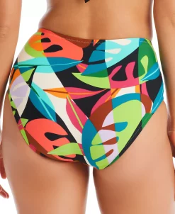 Bar III Women's Tropical Dreams Side-Shirred High-Waist Bikini Bottoms, Created For Macy's -ADIDAS Shop 23033418 fpx