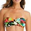 Bar III Women's Tropical Dreams Twist-Front Removable-Strap Bandeau Bikini Top, Created For Macy's -ADIDAS Shop 23033422 fpx